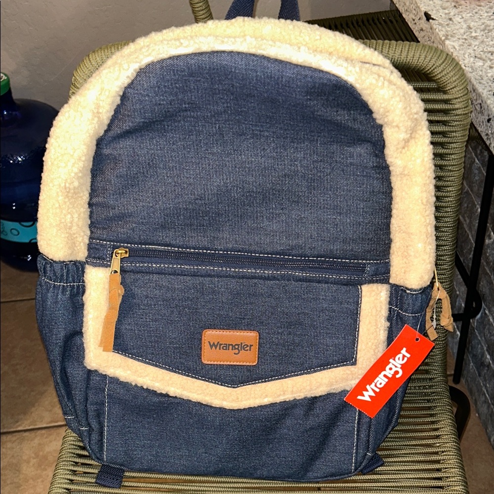 Wrangler Denim and Cream Backpack
